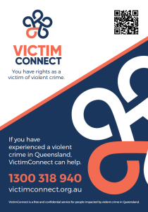 If you have experienced a violent crime in Queensland, VictimConnect can help. Call 1300 318 940 or visit our website at victimconnect.org.au